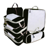 Maxbell 6x Luggage Suitcase Organizer Space Saving Travel Compression Packing Cubes Black