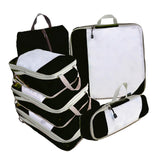 Maxbell 6x Luggage Suitcase Organizer Space Saving Travel Compression Packing Cubes Black
