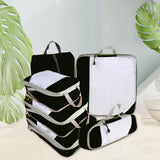 Maxbell 6x Luggage Suitcase Organizer Space Saving Travel Compression Packing Cubes Black