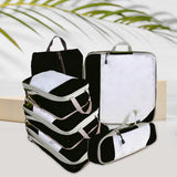Maxbell 6x Luggage Suitcase Organizer Space Saving Travel Compression Packing Cubes Black