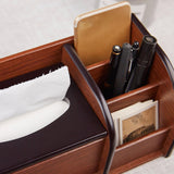 Maxbell Wooden Cosmetic Storage Organizer Box Pen Holder for Bedroom Hotel Home Style A