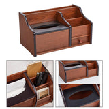 Maxbell Wooden Cosmetic Storage Organizer Box Pen Holder for Bedroom Hotel Home Style A