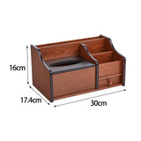 Maxbell Wooden Cosmetic Storage Organizer Box Pen Holder for Bedroom Hotel Home Style A