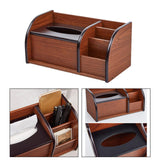 Maxbell Wooden Cosmetic Storage Organizer Box Pen Holder for Bedroom Hotel Home Style B