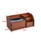 Maxbell Wooden Cosmetic Storage Organizer Box Pen Holder for Bedroom Hotel Home Style B