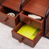 Maxbell Wooden Cosmetic Storage Organizer Box Pen Holder for Bedroom Hotel Home Style C