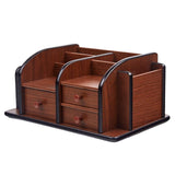 Maxbell Wooden Cosmetic Storage Organizer Box Pen Holder for Bedroom Hotel Home Style C