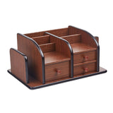 Maxbell Wooden Cosmetic Storage Organizer Box Pen Holder for Bedroom Hotel Home Style C