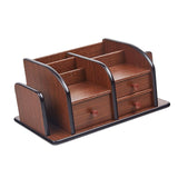 Maxbell Wooden Cosmetic Storage Organizer Box Pen Holder for Bedroom Hotel Home Style C