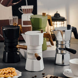 Maxbell Stovetop Coffee Maker Aluminum Latte Maker for Office Camping Argent