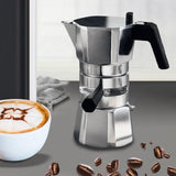 Maxbell Stovetop Coffee Maker Aluminum Latte Maker for Office Camping Argent