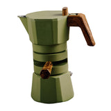 Maxbell Stovetop Coffee Maker Aluminum Latte Maker for Office Camping Green