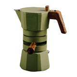 Maxbell Stovetop Coffee Maker Aluminum Latte Maker for Office Camping Green