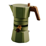 Maxbell Stovetop Coffee Maker Aluminum Latte Maker for Office Camping Green