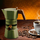 Maxbell Stovetop Coffee Maker Aluminum Latte Maker for Office Camping Green