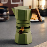 Maxbell Stovetop Coffee Maker Aluminum Latte Maker for Office Camping Green