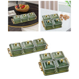 Maxbell Nordic Style Divided Dishes Square for Reception Room Coffee Shop Bread 3 Grids