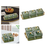 Maxbell Nordic Style Divided Dishes Square for Reception Room Coffee Shop Bread 3 Grids