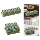 Maxbell Nordic Style Divided Dishes Square for Reception Room Coffee Shop Bread 3 Grids