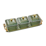 Maxbell Nordic Style Divided Dishes Square for Reception Room Coffee Shop Bread 3 Grids