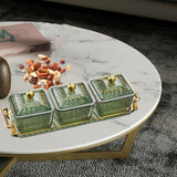Maxbell Nordic Style Divided Dishes Square for Reception Room Coffee Shop Bread 3 Grids