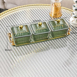 Maxbell Nordic Style Divided Dishes Square for Reception Room Coffee Shop Bread 3 Grids