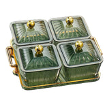 Maxbell Nordic Style Divided Dishes Square for Reception Room Coffee Shop Bread 4 Grids