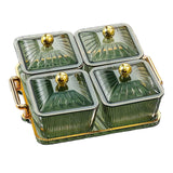 Maxbell Nordic Style Divided Dishes Square for Reception Room Coffee Shop Bread 4 Grids