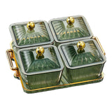 Maxbell Nordic Style Divided Dishes Square for Reception Room Coffee Shop Bread 4 Grids