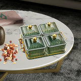 Maxbell Nordic Style Divided Dishes Square for Reception Room Coffee Shop Bread 4 Grids