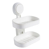 Maxbell Removable Soap Holder Rack No Drilling Adhesive for Cabinet Bathroom Kitchen