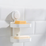 Maxbell Removable Soap Holder Rack No Drilling Adhesive for Cabinet Bathroom Kitchen