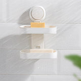 Maxbell Removable Soap Holder Rack No Drilling Adhesive for Cabinet Bathroom Kitchen