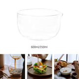 Maxbell Glass Matcha Bowl with Pouring Spout Gift Tea Accessories for Cold Brew 600ml