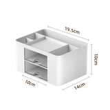 Maxbell Pen Holder Office Desk Organizer with Drawers Measure 7.6x5.5x4inch Portable White