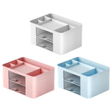 Maxbell Pen Holder Office Desk Organizer with Drawers Measure 7.6x5.5x4inch Portable White