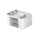 Maxbell Pen Holder Office Desk Organizer with Drawers Measure 7.6x5.5x4inch Portable White