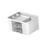 Maxbell Pen Holder Office Desk Organizer with Drawers Measure 7.6x5.5x4inch Portable White
