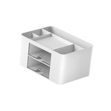 Maxbell Pen Holder Office Desk Organizer with Drawers Measure 7.6x5.5x4inch Portable White