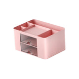 Maxbell Pen Holder Office Desk Organizer with Drawers Measure 7.6x5.5x4inch Portable Pink
