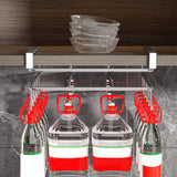 Maxbell Multifunctional Cabinet Mounted Shelf Organizer for Bedroom Kitchen Utensils with Hook