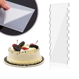 Maxbell 4x Acrylic Cake Scraper Tool Cake Comb Cake Decorating for Butter Cream Cake