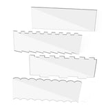 Maxbell 4x Acrylic Cake Scraper Tool Cake Comb Cake Decorating for Butter Cream Cake