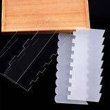Maxbell 4x Acrylic Cake Scraper Tool Cake Comb Cake Decorating for Butter Cream Cake
