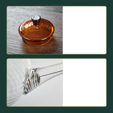 Maxbell High Borosilicate Glass Teapot Hand Blowing Clear 600ml for Loose Leaf Tea Light Brown