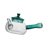 Maxbell High Borosilicate Glass Teapot Hand Blowing Clear 600ml for Loose Leaf Tea Green