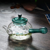 Maxbell High Borosilicate Glass Teapot Hand Blowing Clear 600ml for Loose Leaf Tea Green