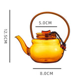 Maxbell Teapot Heat Resistant Tea Kettle for Loose Coffee Yellow