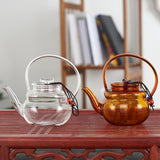Maxbell Teapot Heat Resistant Tea Kettle for Loose Coffee Yellow