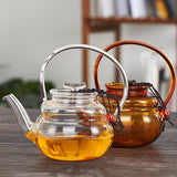 Maxbell Teapot Heat Resistant Tea Kettle for Loose Coffee Yellow